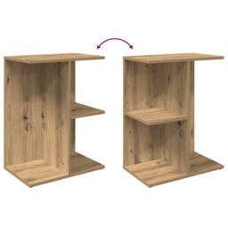 Berkfield Home Bedside Tables 2 pcs Artisan Oak 46.5x29x61 cm Engineered Wood in Brown - thumbnail 8