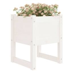 Berkfield Home Planter White 40x40x52.5 cm Solid Wood Pine - thumbnail 1