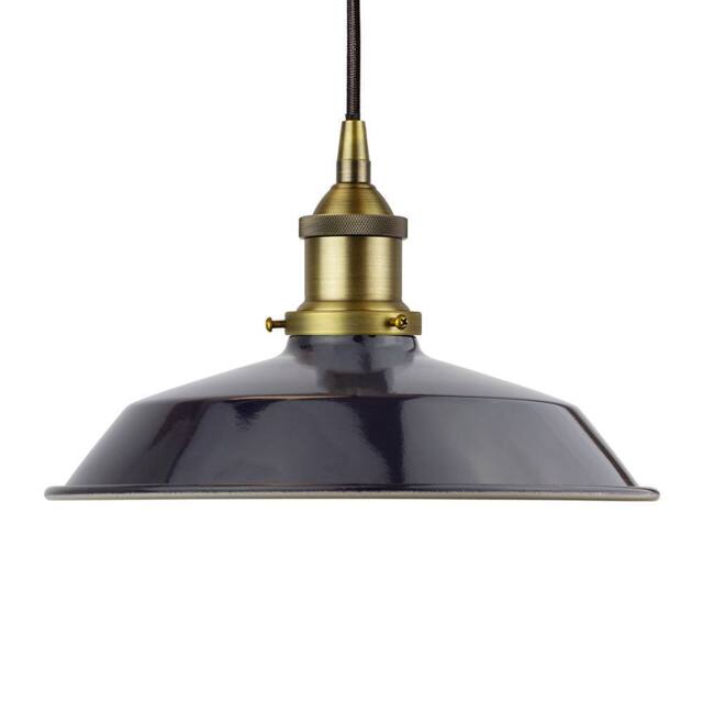 SE Home Navy Blue Small Trinity Metal Pendant Light - Matt Antique Brass - image 1