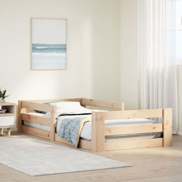 Berkfield Home Bed Frame without Mattress 90x200 cm Solid Wood Pine in Brown - image 1