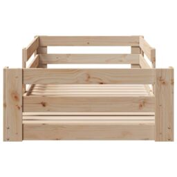 Berkfield Home Bed Frame without Mattress 90x200 cm Solid Wood Pine in Brown - thumbnail 4