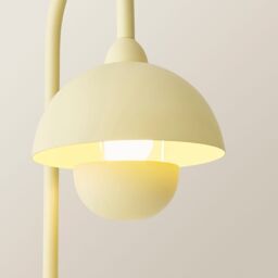 ValueLights Tilly Pastel Arched Dome Shade Metal Table Lamp with LED Bulb in Yellow - thumbnail 4