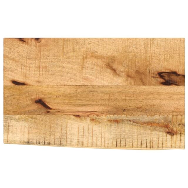 Berkfield Home Table Top 40x20x3.8 cm Live Edge Solid Wood Rough Mango in Brown - image 1