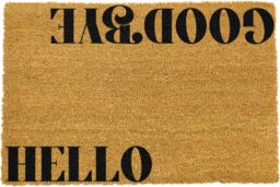 Artsy Mats New Modern Hello Goodbye Doormat in Black - Size: 40 cm x 60 cm - thumbnail 2