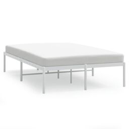 Berkfield Home Metal Bed Frame White 120x200 cm - Size: Small Double - thumbnail 2