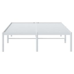 Berkfield Home Metal Bed Frame White 120x200 cm - Size: Small Double - thumbnail 5