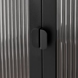 FurnitureboxUK Jia Black Metal Display Cabinet - thumbnail 4