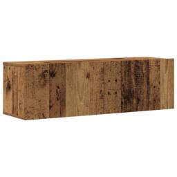 Berkfield Home Wall Mounted TV cabinets 4 pcs Old Wood Engineered Wood in Brown - thumbnail 6