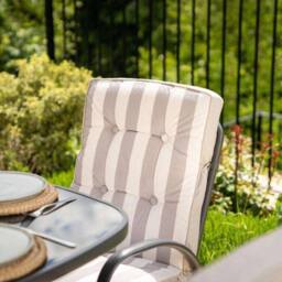Hectare 4 Seater Rattan Dining Set with Reversible Cushions & Parasol Grey - thumbnail 4