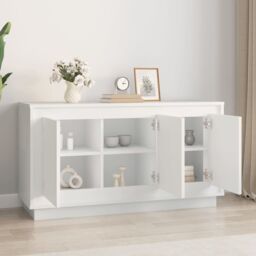 Berkfield Home Sideboard White 102x35x55 cm Engineered Wood - Size: 102 x 35 x 55 cm - thumbnail 3