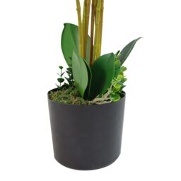 Leaf 85cm Artificial Deluxe Bush Orchid White - thumbnail 3