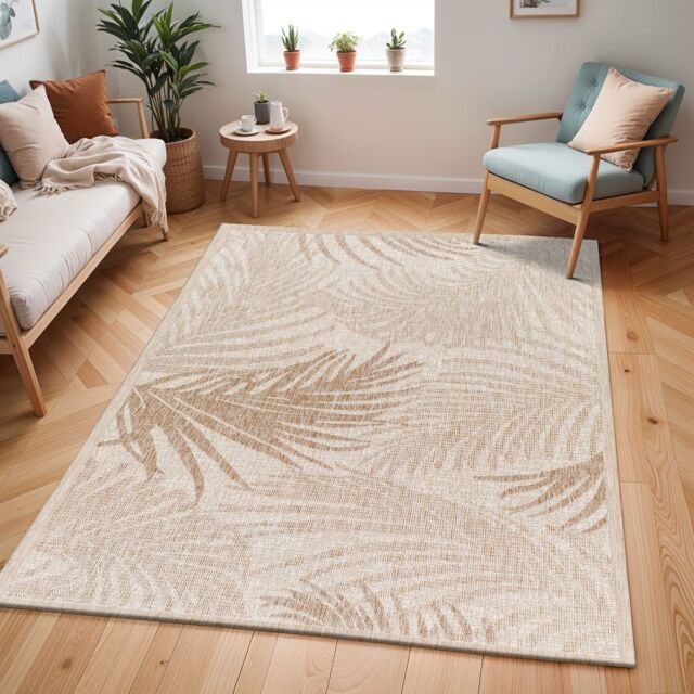 Livabliss Tuareg-Coastal Beige Ivory Tropical Ivory In- & Outdoor Jute-Look Rug in Light Beige - Size: 160 cm x 215 cm - image 1