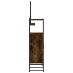 Berkfield Home Stylish 3 Piece Bathroom Cabinet Set Smoked Oak Engineered Wood in Brown - thumbnail 7