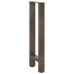 Berkfield Home Coffee Table Legs Natural Steel 2 pcs 38x(72-73) cm Steel in Grey - thumbnail 4