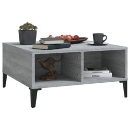 Berkfield Home Coffee Table Grey Sonoma 60x60x30 cm Engineered Wood - Size: 60 x 60 x 30 cm - thumbnail 5