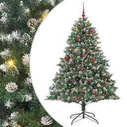 Berkfield Home Artificial Christmas Tree with Stand Green 160 x 160 x 240 cm - thumbnail 2