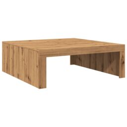 Berkfield Home Coffee Table Artisan Oak 100x100x35 cm Engineered Wood in Brown - Size: 100 x 100 x 35 cm - thumbnail 6