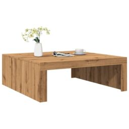 Berkfield Home Coffee Table Artisan Oak 100x100x35 cm Engineered Wood in Brown - Size: 100 x 100 x 35 cm
