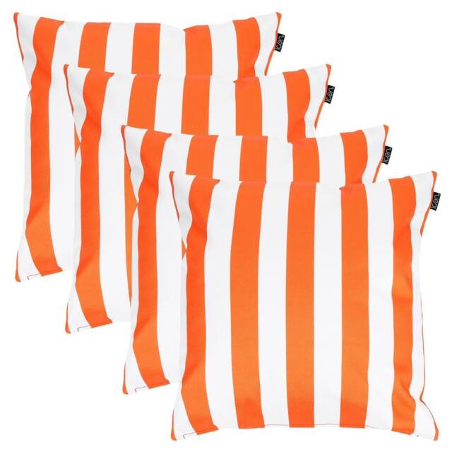 icon 4 Pack Cusion 43x43cm Deck Stripe Orange, Double Sided in Orange - Size: 43x43 cm - image 1