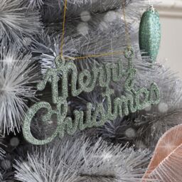 Melody Maison Sage Green Glitter Merry Christmas Sign in Light Green - thumbnail 6