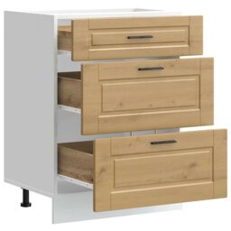 Berkfield Home Kitchen Base Cabinet Porto Artisan Oak Engineered Wood in Brown - thumbnail 5