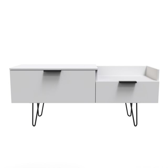 Ready Assembled 2 U Fuji TV Console Unit (Ready Assembled) in Mid Grey - image 1