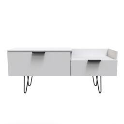 Ready Assembled 2 U Fuji TV Console Unit (Ready Assembled) in Mid Grey - thumbnail 1