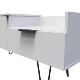 Ready Assembled 2 U Fuji TV Console Unit (Ready Assembled) in Mid Grey - thumbnail 4