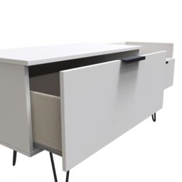 Ready Assembled 2 U Fuji TV Console Unit (Ready Assembled) in Mid Grey - thumbnail 6