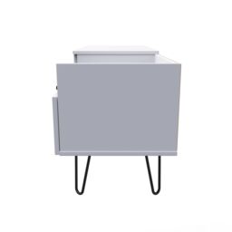 Ready Assembled 2 U Fuji TV Console Unit (Ready Assembled) in Mid Grey - thumbnail 2