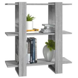 Berkfield Home Classic Book Cabinet/Room Divider Grey Sonoma 80x30x87 cm - Size: 80 x 30 x 87 cm - thumbnail 4