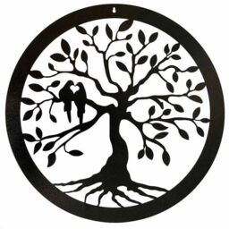 Poppyforge Tree of Life Wall Art - Large - Steel - W49.5 x H49.5 cm - BM/RtR in Black