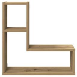 Berkfield Home Wall Cube Shelves 2 pcs Artisan Oak 50x15x50 cm Engineered Wood in Brown - Size: 50 x 15 x 50 cm - thumbnail 5
