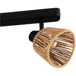 Loops Sleek Black Triple Ceiling Light Fixture for Contemporary Indoor Space - thumbnail 5