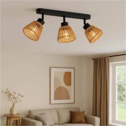 Loops Sleek Black Triple Ceiling Light Fixture for Contemporary Indoor Space - thumbnail 1