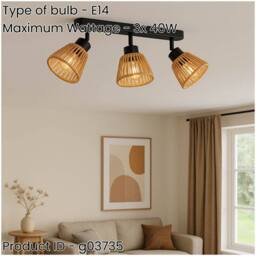 Loops Sleek Black Triple Ceiling Light Fixture for Contemporary Indoor Space - thumbnail 2