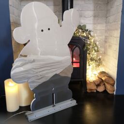 Samuel Alexander 74cm LED Infinity Christmas Light Standing Santa Decoration with Metal Base - thumbnail 2