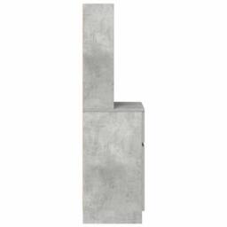 Berkfield Home Bedside Cabinet Concrete Grey 39x35x125 cm Engineered Wood - Size: 39 x 35 x 125 cm - thumbnail 7