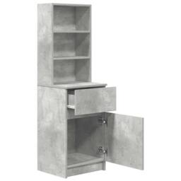 Berkfield Home Bedside Cabinet Concrete Grey 39x35x125 cm Engineered Wood - Size: 39 x 35 x 125 cm - thumbnail 5