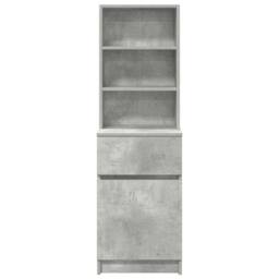 Berkfield Home Bedside Cabinet Concrete Grey 39x35x125 cm Engineered Wood - Size: 39 x 35 x 125 cm - thumbnail 6