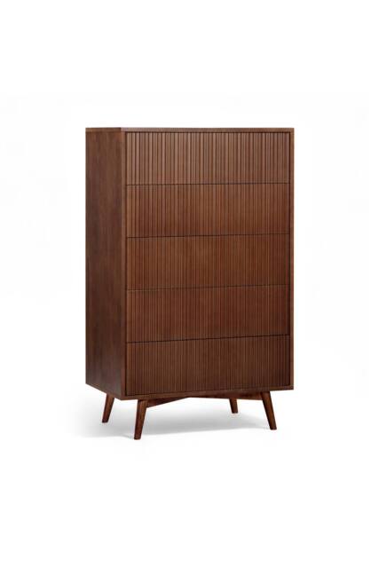 Teamson Home Tremolo Chest of Drawers 5 Drawer Bedroom Dresser in Walnut - image 1