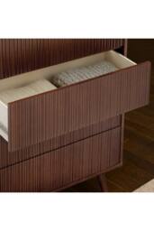 Teamson Home Tremolo Chest of Drawers 5 Drawer Bedroom Dresser in Walnut - thumbnail 4
