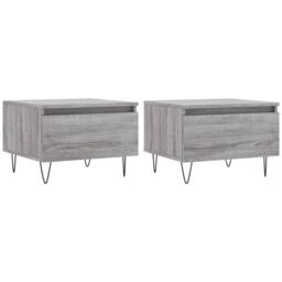 Berkfield Home Modern Coffee Tables 2 pcs Grey Sonoma 50x46x35 cm Engineered Wood - Size: 50 x 46 x 35 cm - thumbnail 3