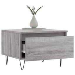 Berkfield Home Modern Coffee Tables 2 pcs Grey Sonoma 50x46x35 cm Engineered Wood - Size: 50 x 46 x 35 cm - thumbnail 4