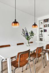 Eglo Oilella Glass & Metal 1 Light Pendant Light in Light Brown - thumbnail 3