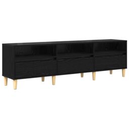 Berkfield Home TV Cabinet Black oak 150 x 30 x 45 cm Engineered wood - thumbnail 2