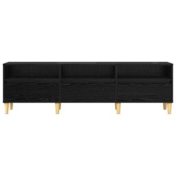 Berkfield Home TV Cabinet Black oak 150 x 30 x 45 cm Engineered wood - thumbnail 6