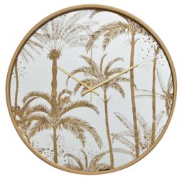 Orsina Celina Botanical Wall Clock in Gold - thumbnail 1