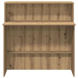 Berkfield Home Reception Desk Artisan Oak 100x50x103.5 cm Engineered Wood in Brown - thumbnail 5