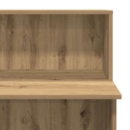 Berkfield Home Reception Desk Artisan Oak 100x50x103.5 cm Engineered Wood in Brown - thumbnail 8